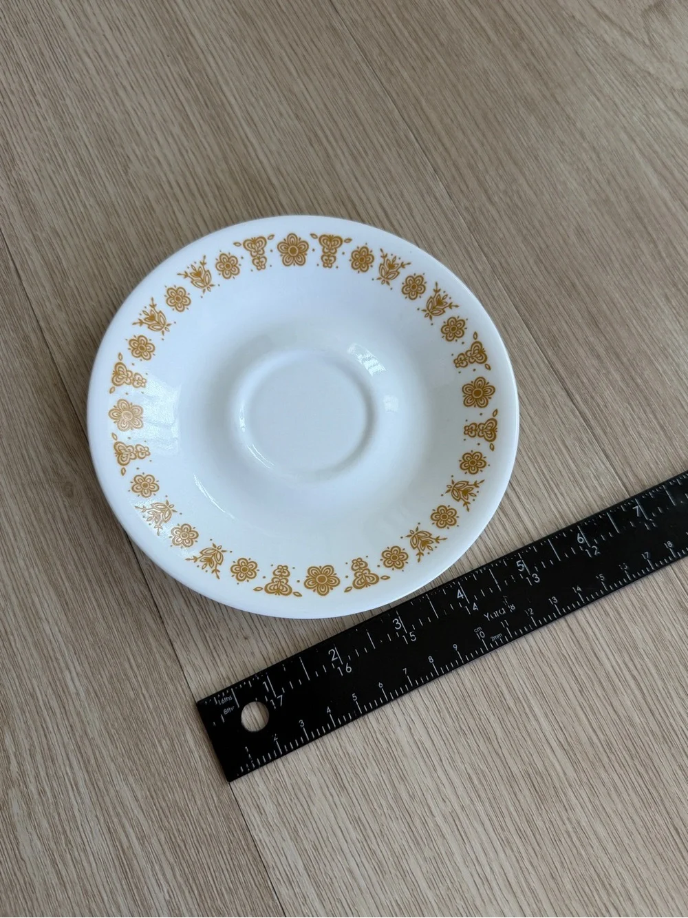 Single Replacement Vintage Corelle USA Golden Butterfly Saucer Plate